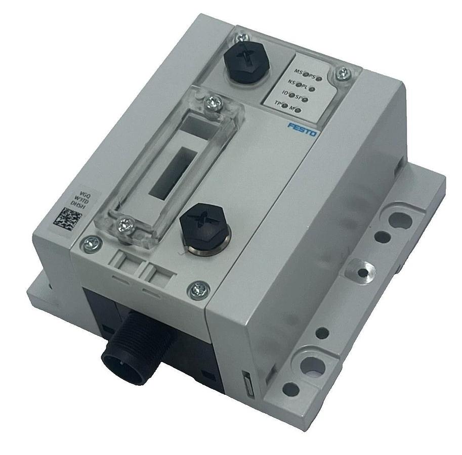 FESTO CPX-FB32 Ethernet Node Assy w/ CPX-GE-EV-S Interlink Block & End Plates