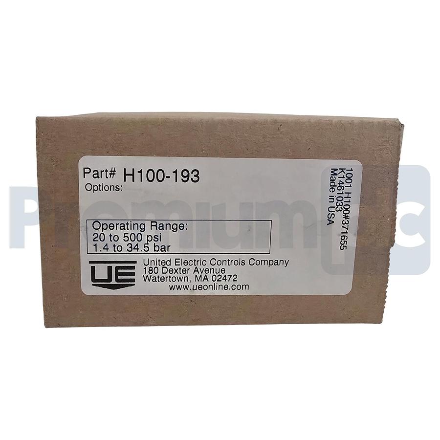 UE United Electric H100-193 Pressure Switch 20-500 psi 15A 480V NSMP