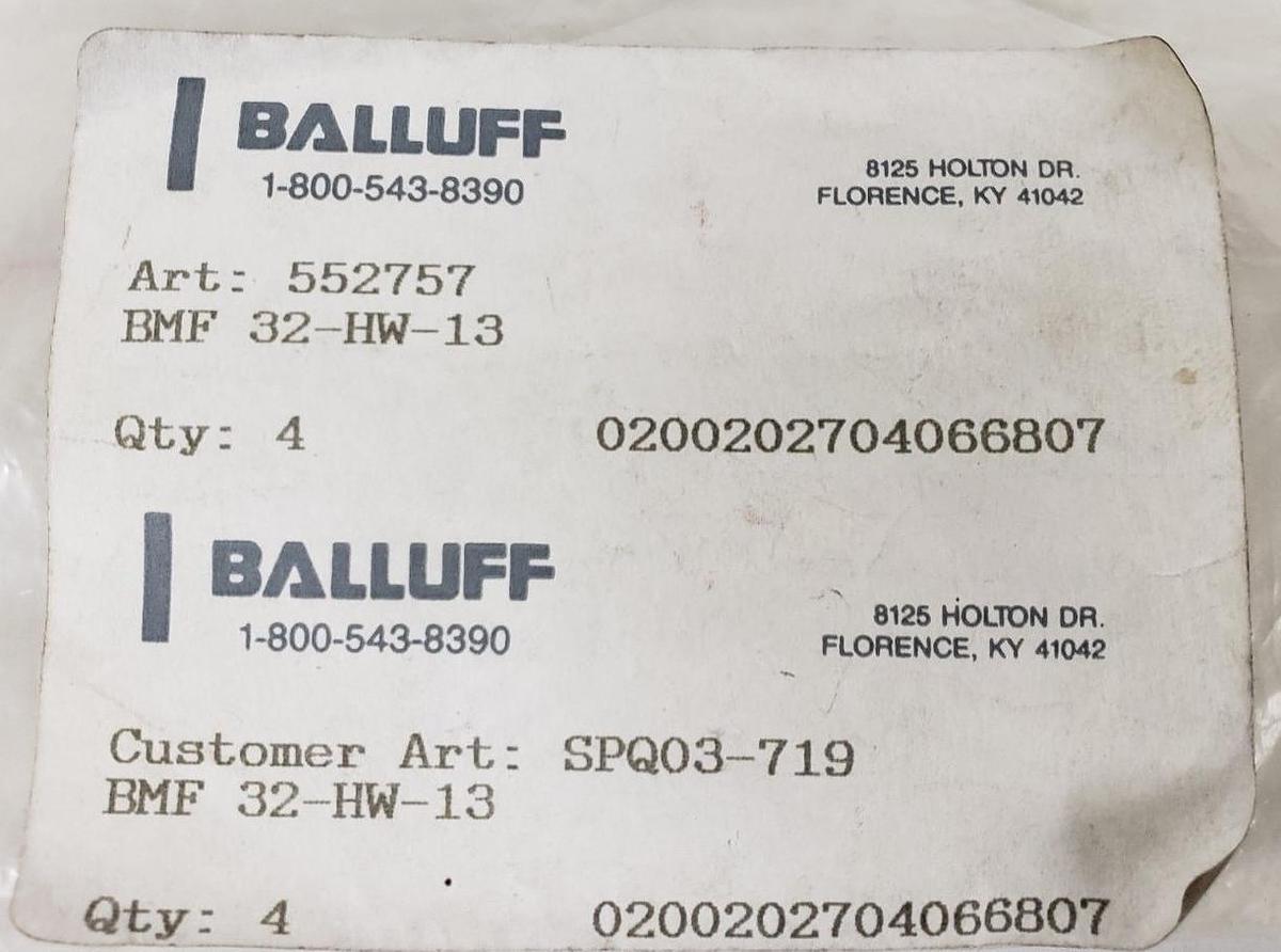 Used NEW BALLUFF BMF 32-HW-13 SENSOR MOUNTING BRACKET 552757 BMF32HW13