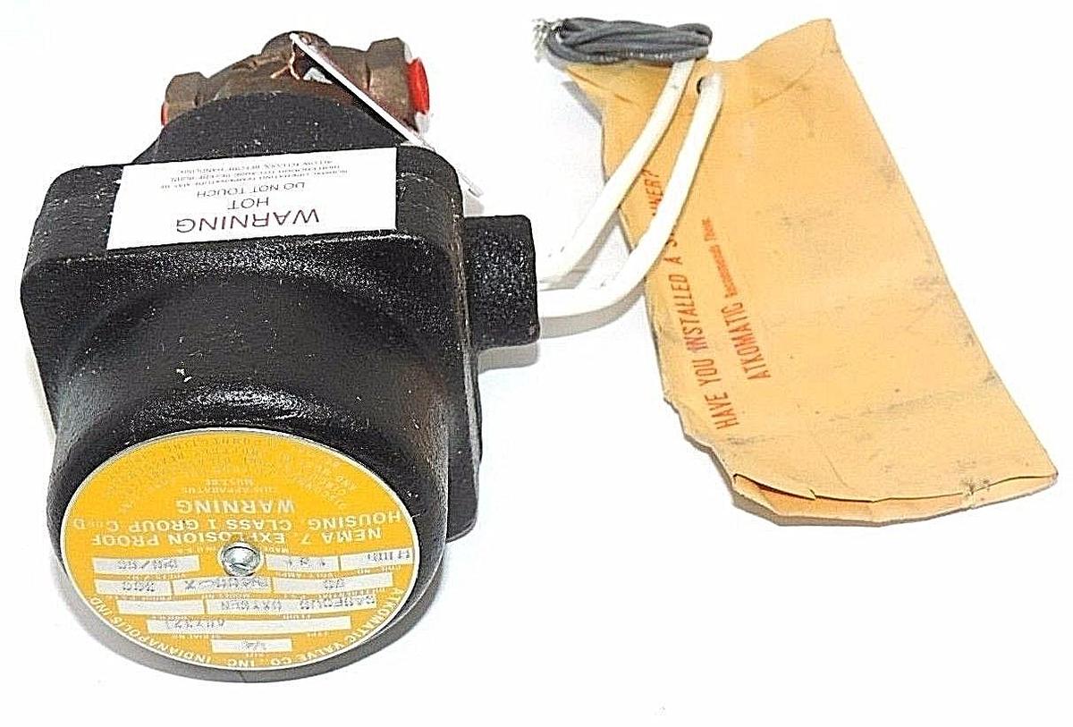 Used NEW ATKOMATIC VALVE CO. 15400-X PRESSURE VALVE 15400X SIZE: 1/4'' COIL NO. H1115