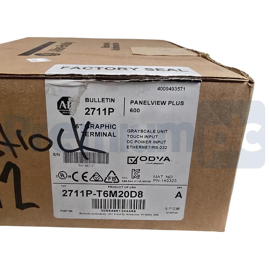 Used ALLEN BRADLEY 2711P-T6M20D8 /A PanelView Plus 6 600 TERMINAL TOUCH SCREEN NSMP