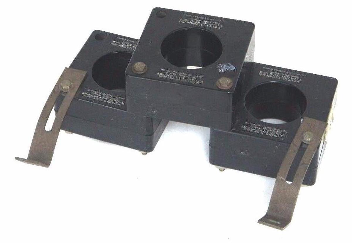 Used SIEMENS 25-131-044-006 TRANSFORMER MODEL: 180SHT 400:5A 180 SHT-401 - LOT OF 3