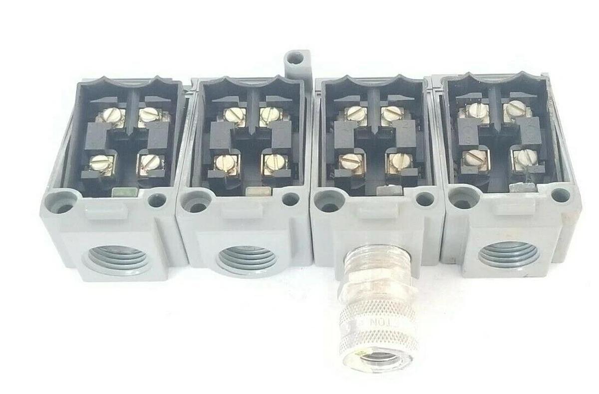 Used LOT OF 4 GENERIC LIMIT SWITCH RECEPTACLES