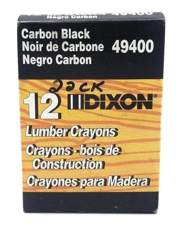Used NIB DIXON 49400 CARBON BLACK LUMBER CRAYONS (PACK OF 12)