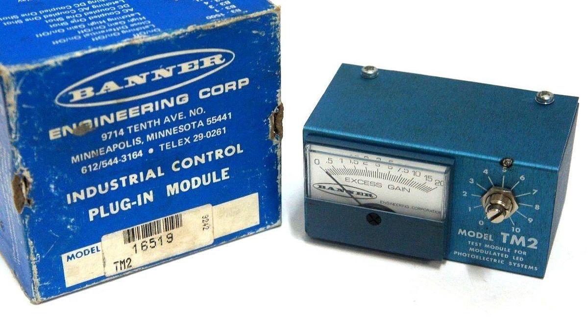 Used BANNER ENGINEERING TM2 PHOTOELECTRIC TEST MODULE