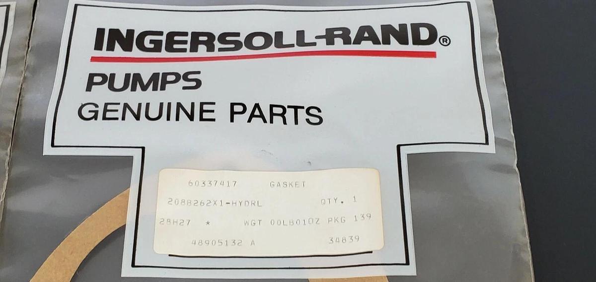 Used LOT OF 4 NEW INGERSOLL-RAND PUMPS 60337417 GASKETS 208B262X1-HYDRL