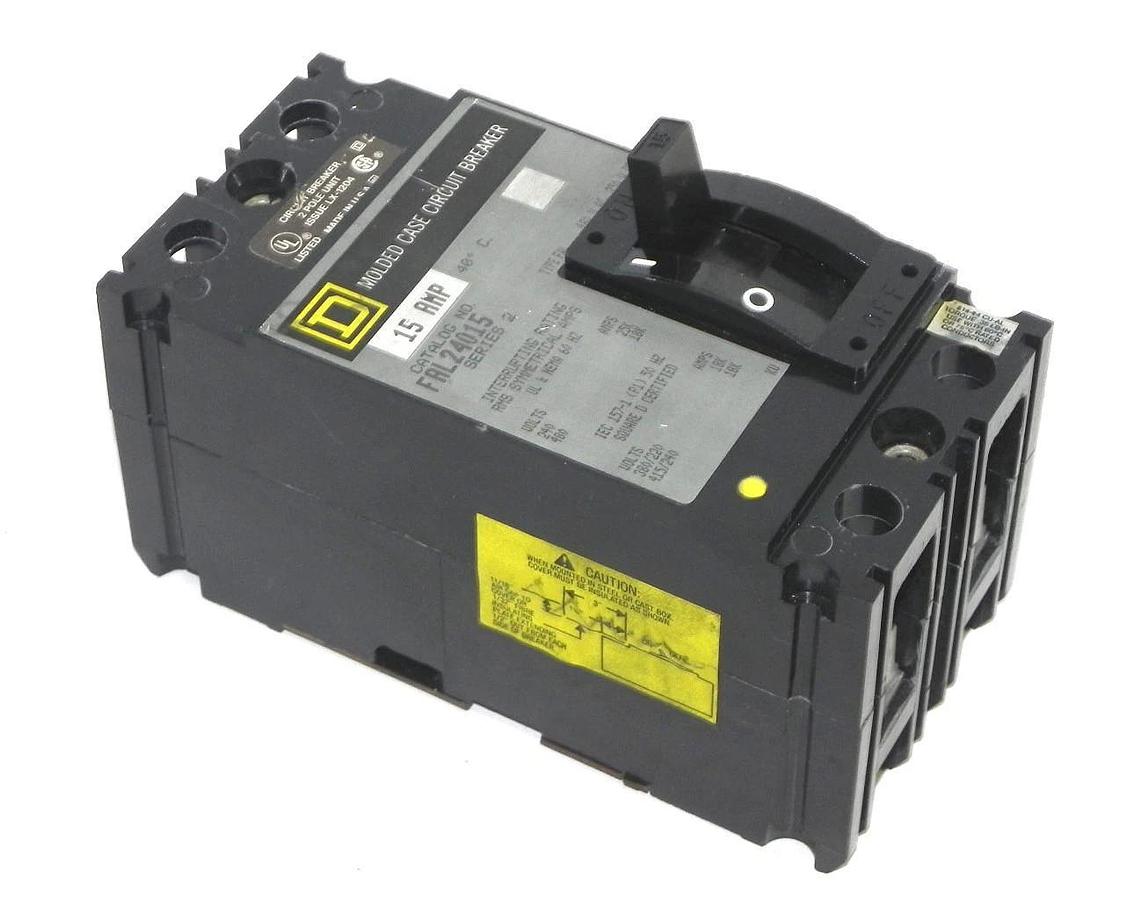 Used SQUARE D FAL24015 SERIES 2 CIRCUIT BREAKER 15 AMP