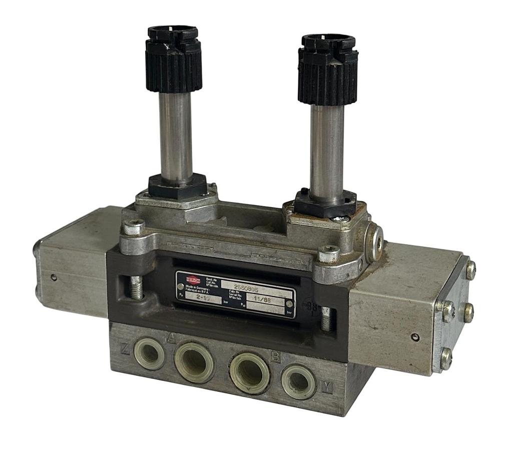 Used NEW HERION TECHNOMATIC 2550805 DOUBLE SOLENOID VALVE 2-10BAR NOS 0566 249