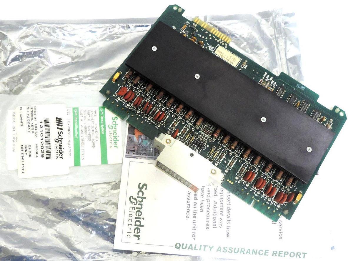 Used HONEYWELL 621-6550 OUTPUT BOARD MODULE 24VDC 6216550 QUALITY ASSURANCE REPORT