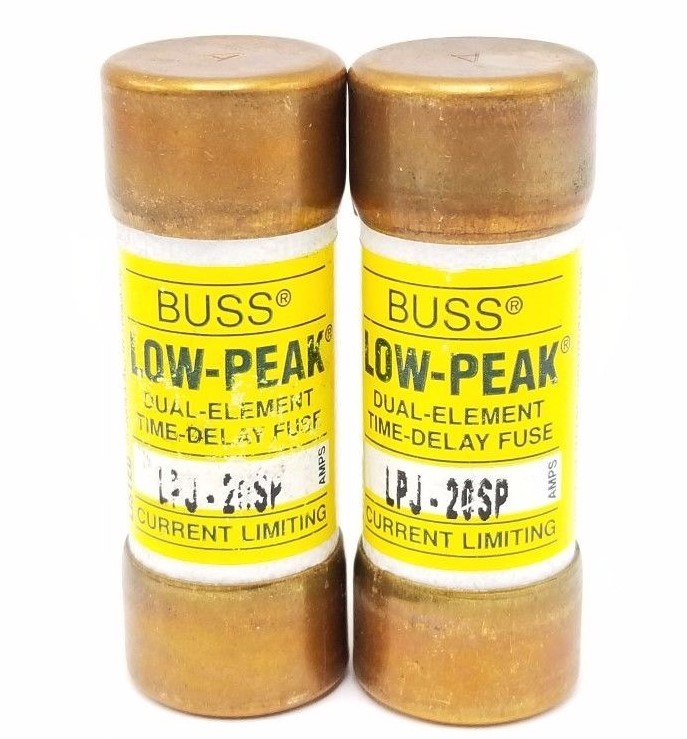 Used LOT OF 2 NEW COOPER BUSSMANN LPJ-20SP LOW-PEAK FUSES LPJ20SP