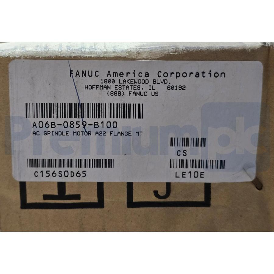 FANUC A06B-0859-B100 Alpha α22 AC Spindle Motor 6000RPM 22kW 3PH NSMP (read)