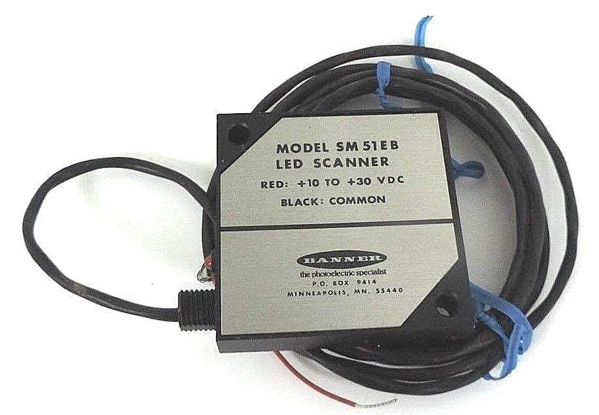 Used BANNER SM51EB LED SCANNER PHOTOELECTRIC EMITTER