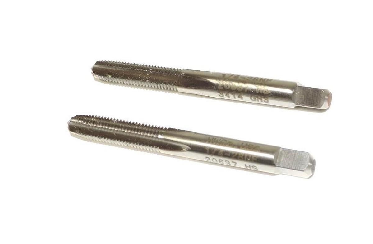 Used LOT OF 2 NEW HANSON WHITNEY 1/4-28NF TAPS 20637 HS