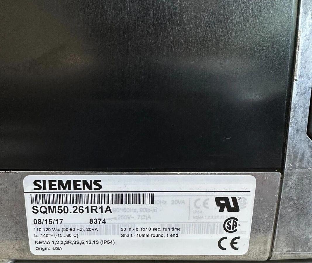 NEW SIEMENS SQM50.261R1A / SQM50261R1A ROTARY ACTUATOR 110/120VAC 50/60Hz 20VA