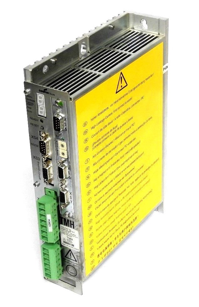Used COOPER TOOLS TMH960902 SERVO DRIVE 220-240VAC INPUT 3PH DC REV: 03B/04