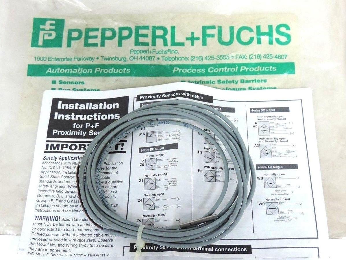 Used NEW PEPPERL & FUCHS NJ-0.6-3-22-E2 PROXIMITY SWITCH NJ06322E2 P/N: 20972