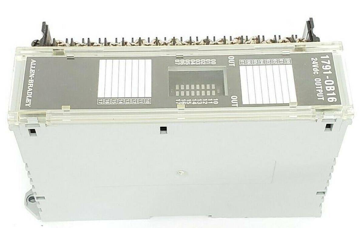 Used ALLEN BRADLEY 1791-0B16 I/O BLOCK 17910B16 SER. B REV. C01, 24VDC, MISSING DOOR