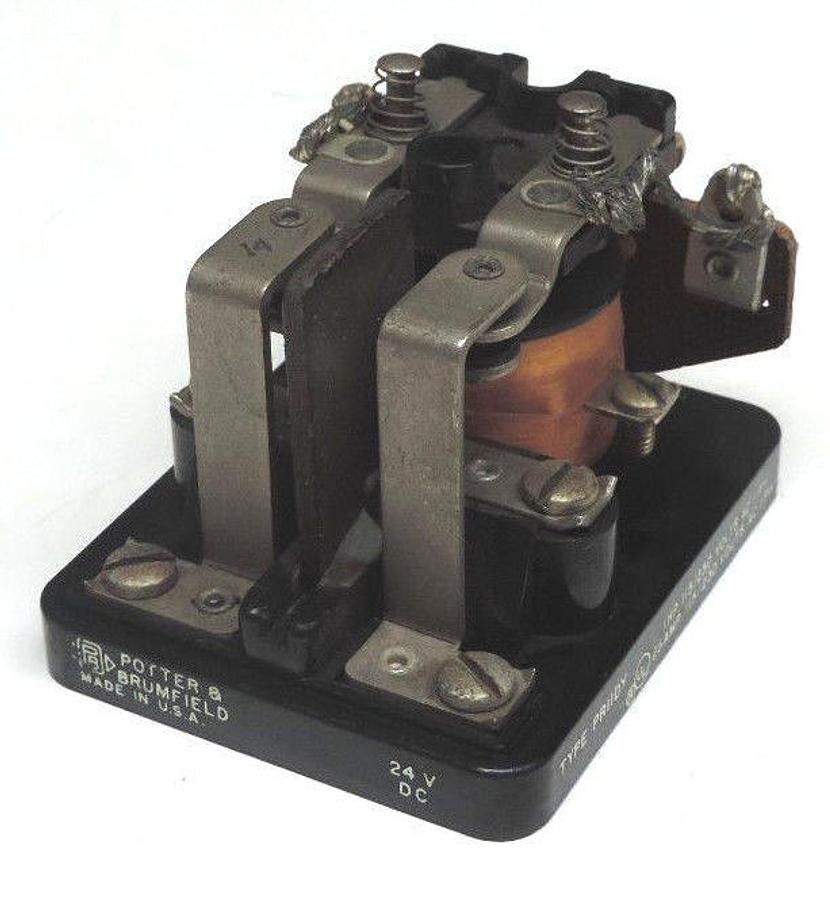 Used POTTER & BRUMFIELD TYPE PRIIDY RELAY 1HP, 115/230V AC 1PH, 25 AMP, 115/230V AC