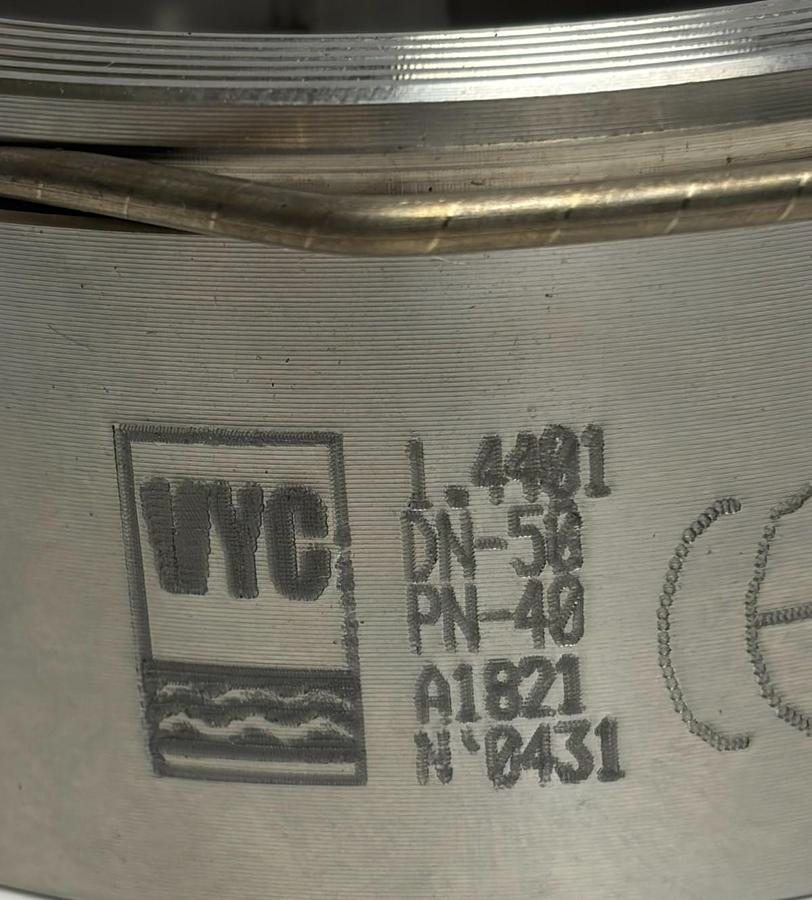 Used VYC Axel Larsson AL53-170 Stainless Disc Check Valve DN50 2" PN40 New