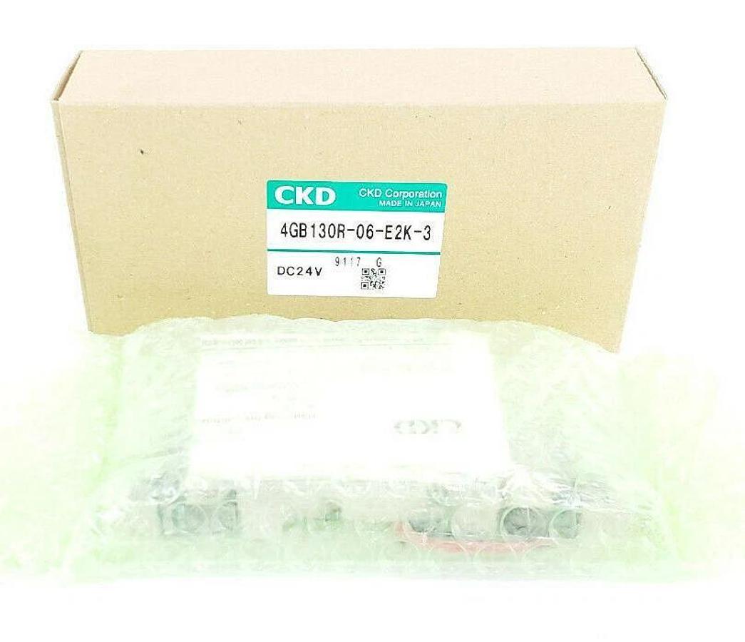 Used NIB CKD 4GB130R-06-E2K-3 SOLENOID VALVE, 4G SERIES, 24VDC, 4GB130R06E2K3