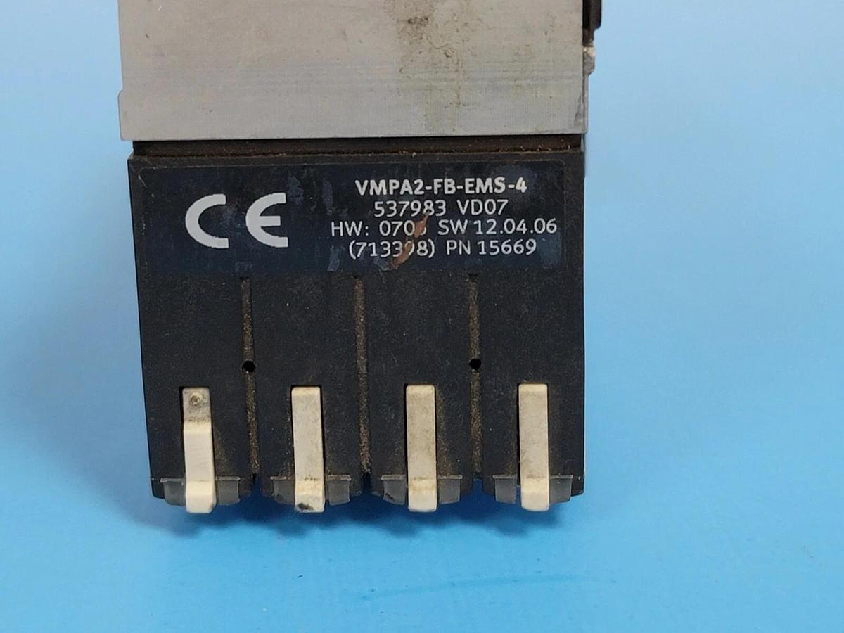 Used FESTO VMPA2-FB-EMS-4 ELECTRONIC MODULE VALVE ASSEMBLY 537952, 537962