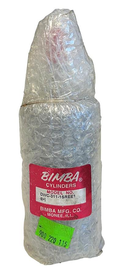 Used NEW BIMBA DWC-311-1SREE1 / DWC3111SREE1 PNEUMATIC CYLINDER 2'' BORE 1'' STROKE