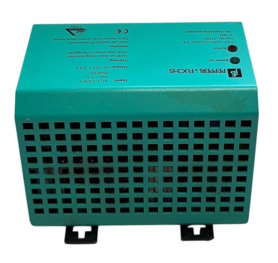 Used PEPPERL+FUCHS VAN-115/230AC-K8 / 43202 POWER SUPPLY 115-230VAC 1.3A INPUT USNP