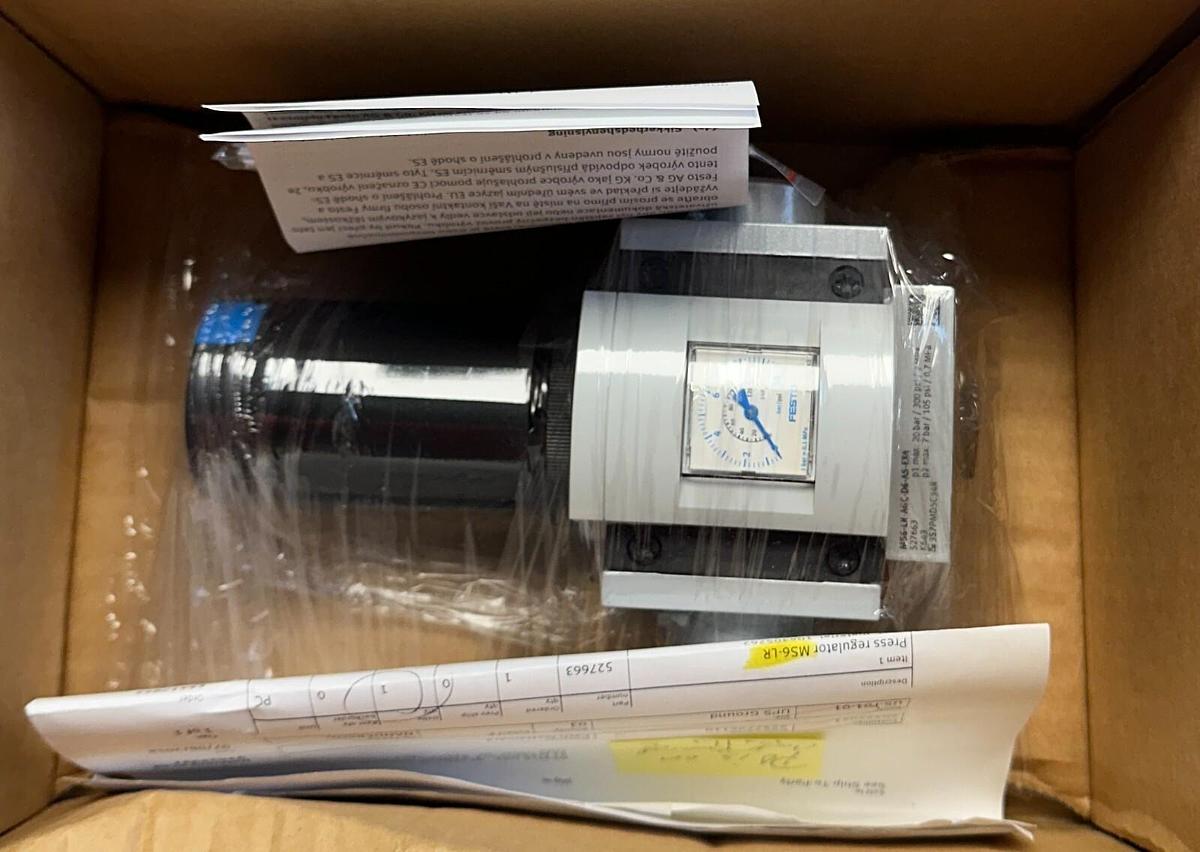 Used NEW FESTO MS6-LR-AGC-D6-AS-EX4 / 527663 PRESSURE REGULATOR MS-LR SERIES NSMP