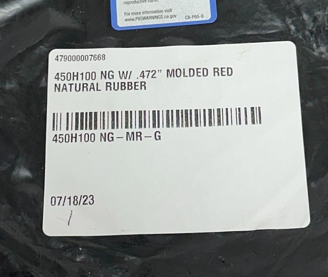 GATES 450H100 NG-MR-G / 450H100NGMRG OEM 450H100 NG W/ .472'' RED RUBBER NSMP