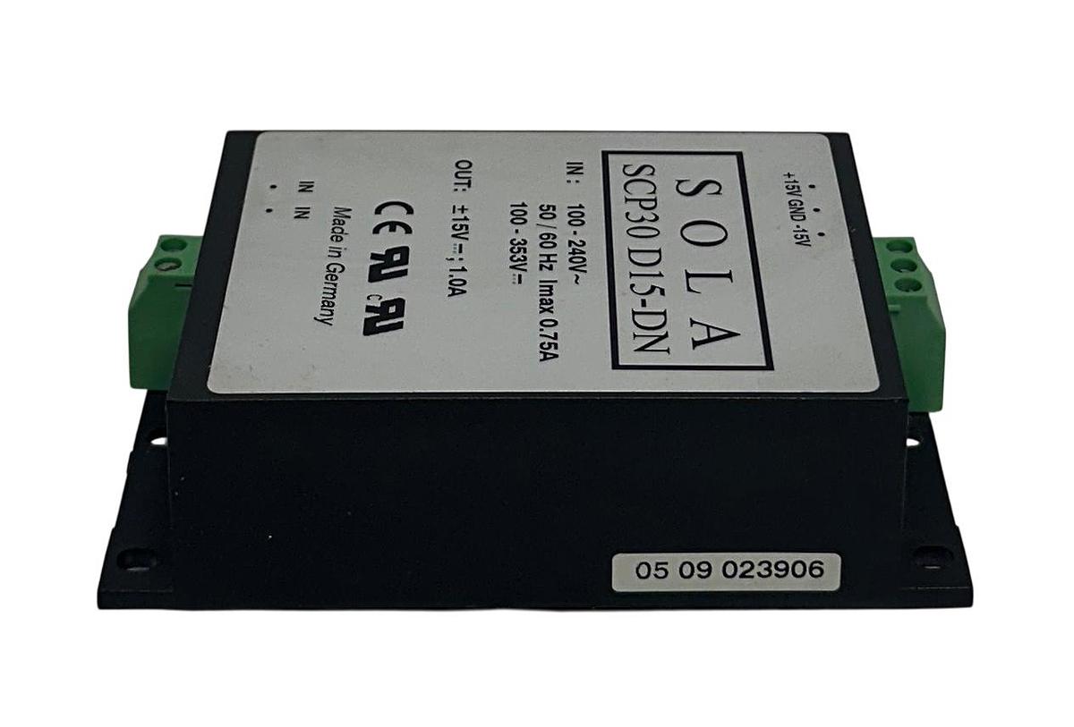 Used EMERSON SOLA SCP30 D15-DN / SCP30D15DN SLIM POWER SUPPLY 15VDC OUTPUT USNP