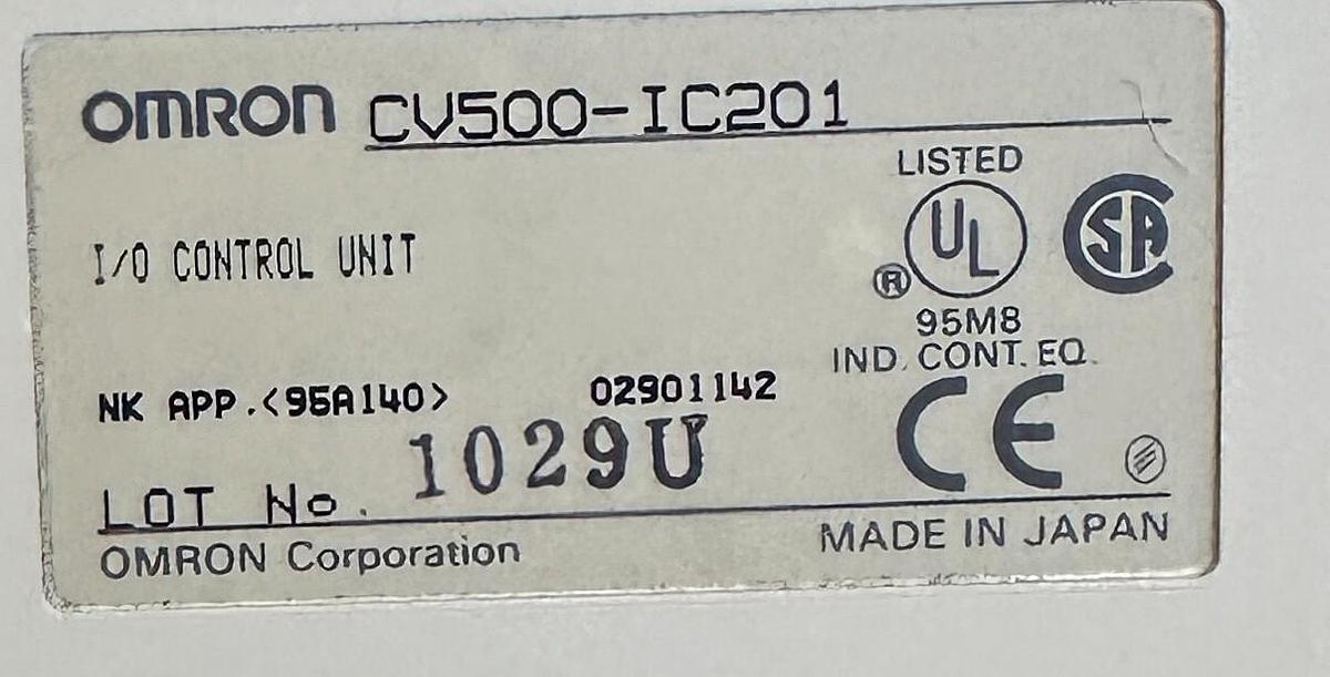 Used OMRON CV500-IC201 I/O CONTROL UNIT CV500IC201