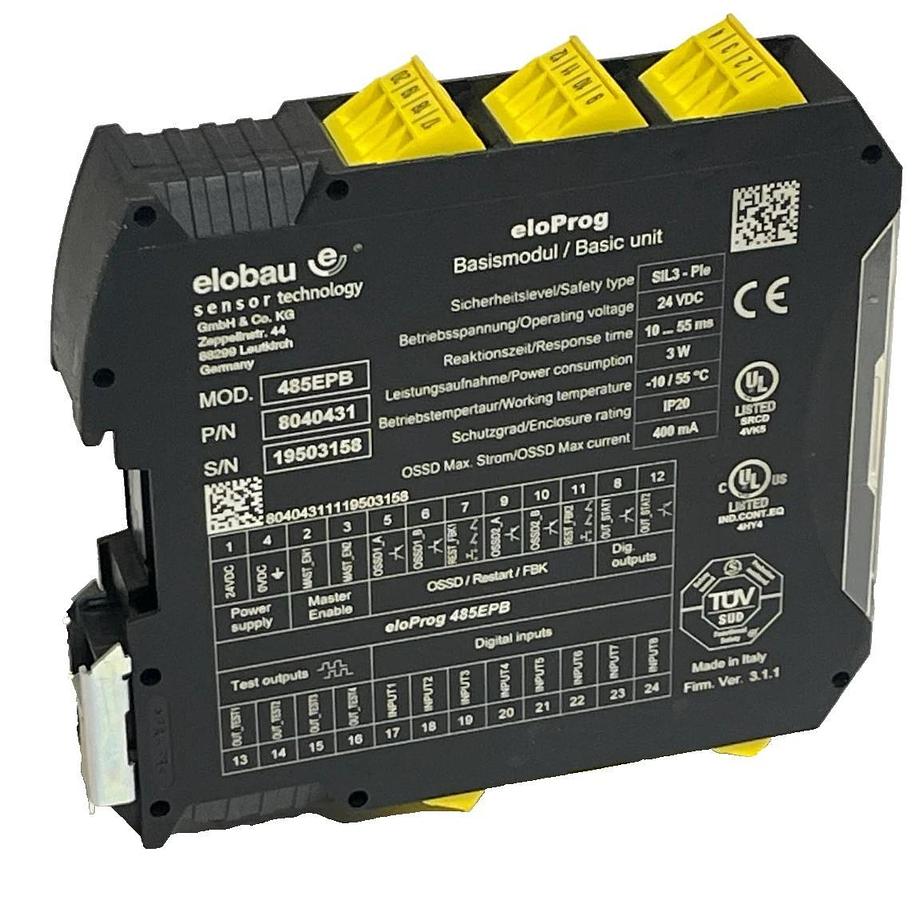 Elobau 485EPB eloProg Base Module Programmable Safety Controller 24V DC 8-Input