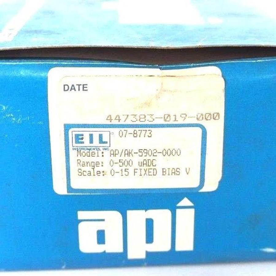 NIB API EIL AP/AK-5902-0000 PANEL METER 0-500 uADC, 0-15 FIXED BIAS V