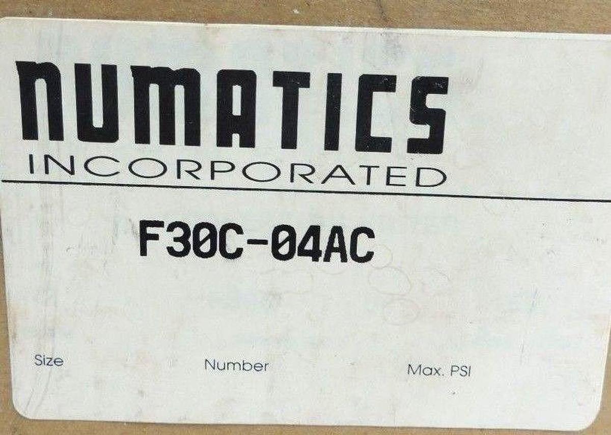 Used NIB NUMATICS F30C-04AC REGULATOR FILTER COALESCER 1/2", F30C04AC