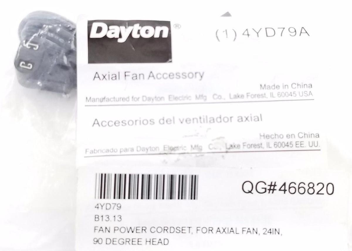 Used NEW DAYTON 4YD79A AXIAL FAN ACCESSOY 24'' 90 DEG. HEAD