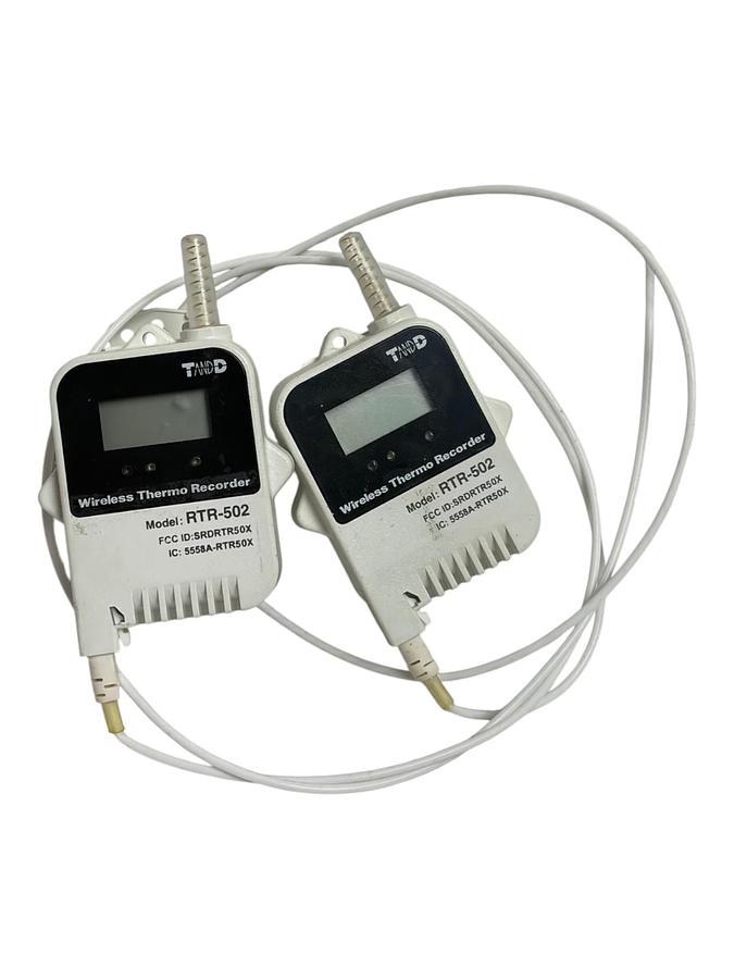 Used Lot of 2 T&D RTR-502 Wireless Temp Data Loggers RTR-500A2 Batteries Included