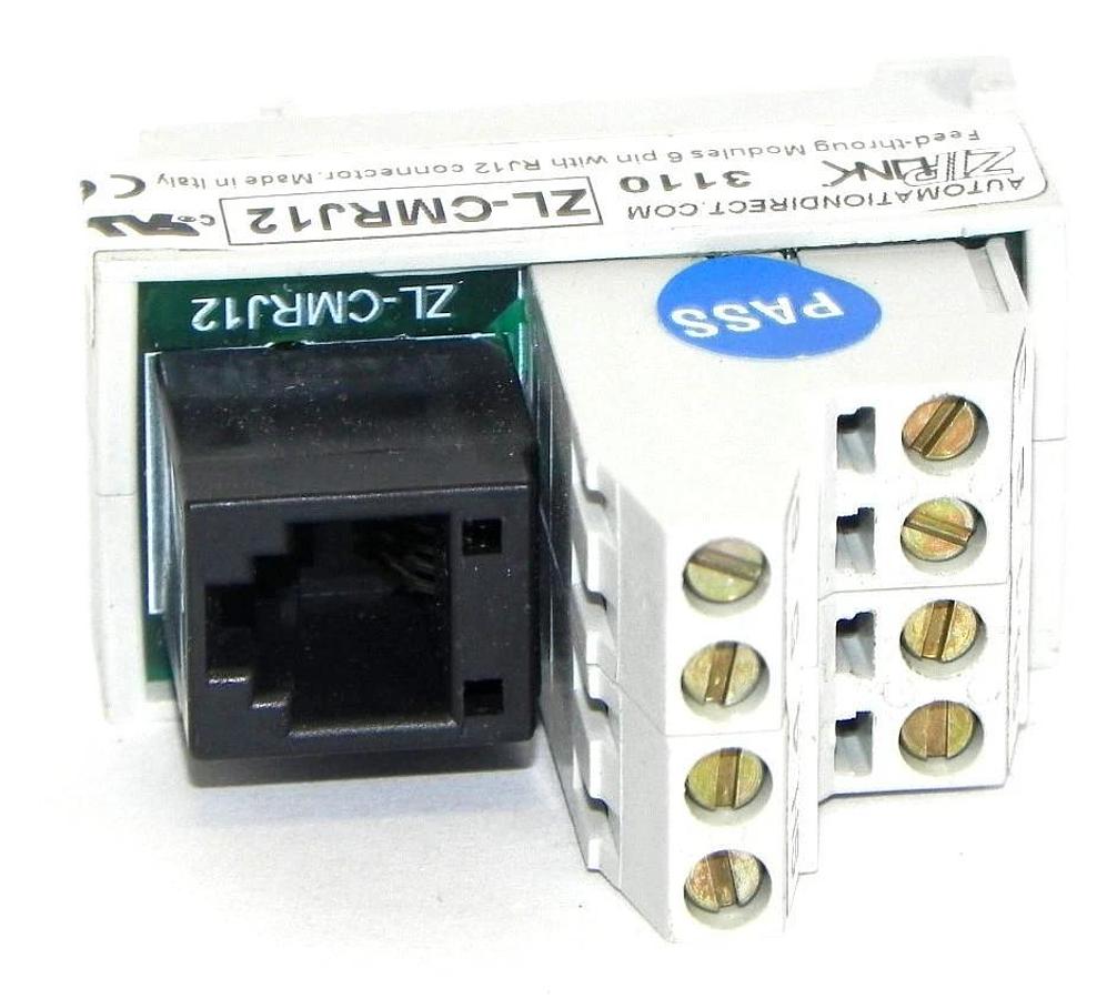 Used NIB AUTOMATION DIRECT ZL-CMRJ12 ZIPLINK FEED-TROUG CONNECTOR MODULE RJ12, 6PIN