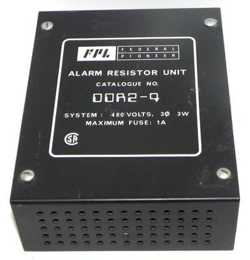 Used NEW FEDERAL PIONEER DDR2-4 ALARM RESISTOR UNIT 480V, 3W, MAXIMUM FUSE: 1A, DDR24