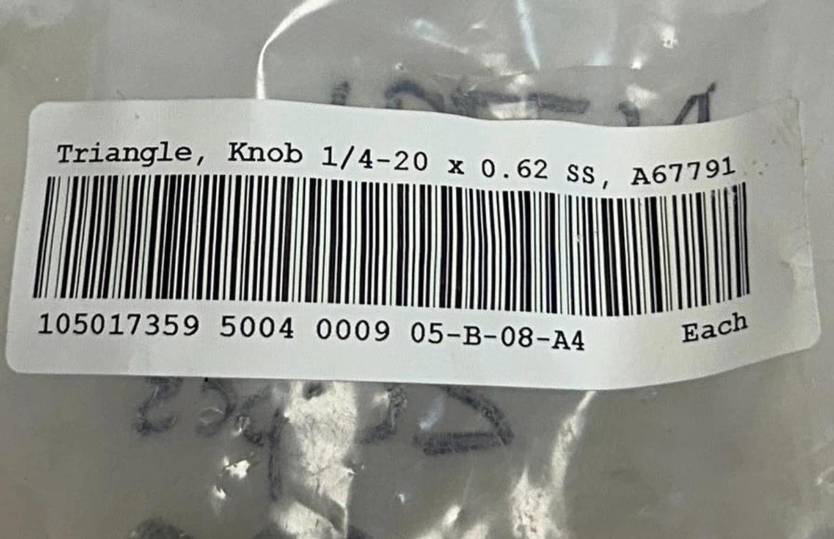 6 TRIANGLE 05-B-08-A4 / A67791 / 105017359 OEM KNOBS 1/4-20x0.62 SS NSNP