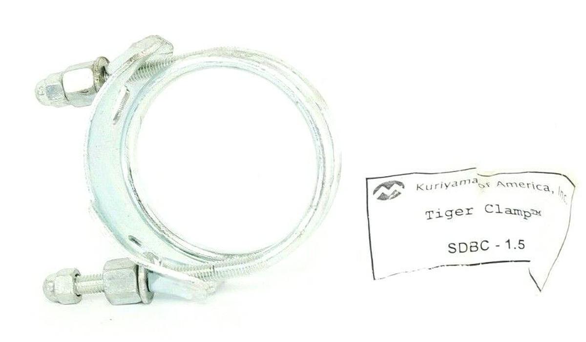 Used LOT OF 4 NEW KURIYAMA SDBC-1.5 DOUBLE BOLT SPRIAL TIGER CLAMPS 1-1/2" ID, SDBC15