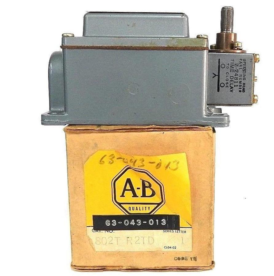 Used NIB ALLEN BRADLEY 802T-R2TD SER. 1 LIMIT SWITCH W/ Z-24811 OPERATING HEAD