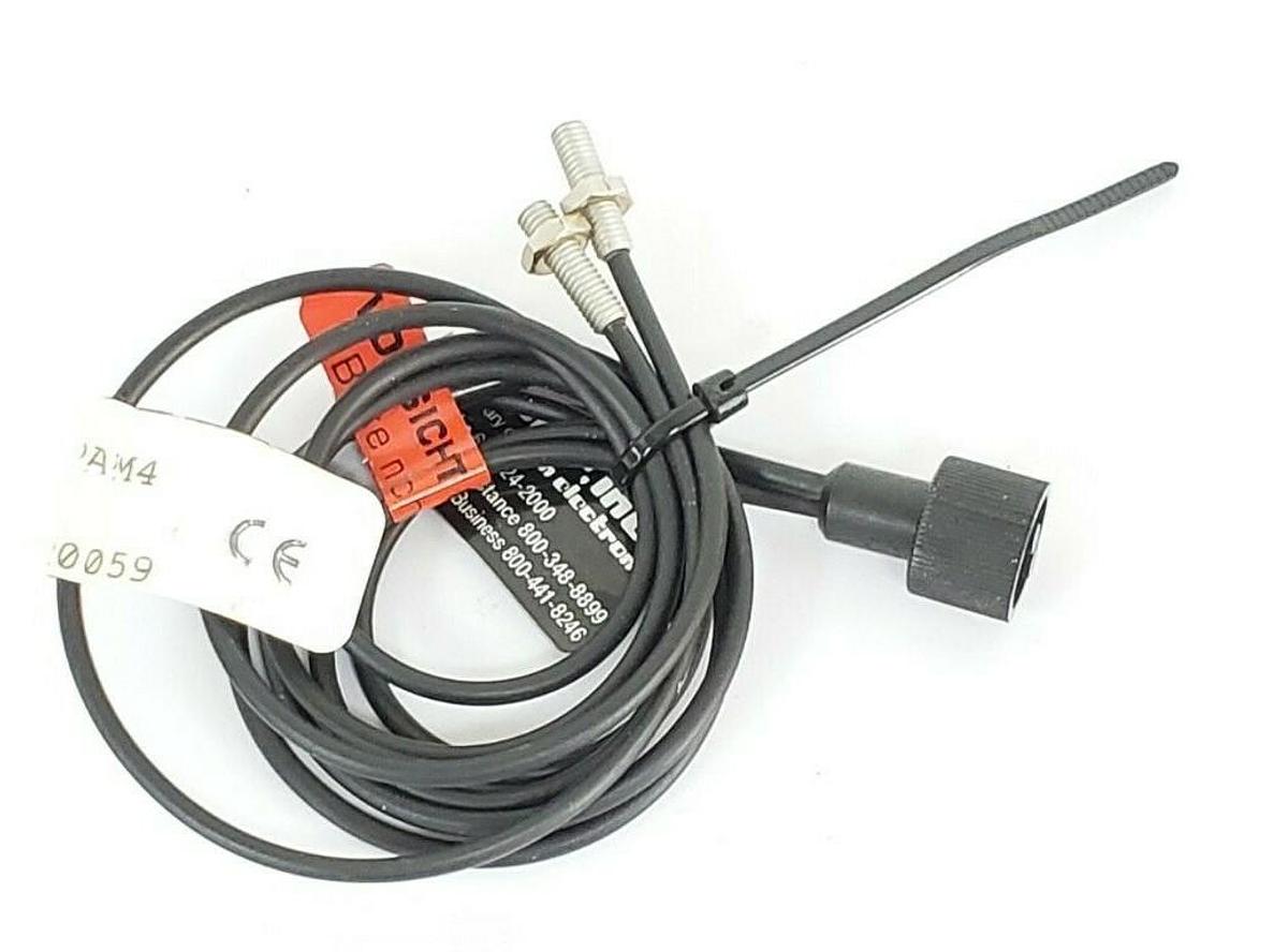 Used IFM EFECTOR FE-00-P-A-M4/2M PHOTOELECTRIC THROUGH BEAM M4 96MM, FE00PAM4