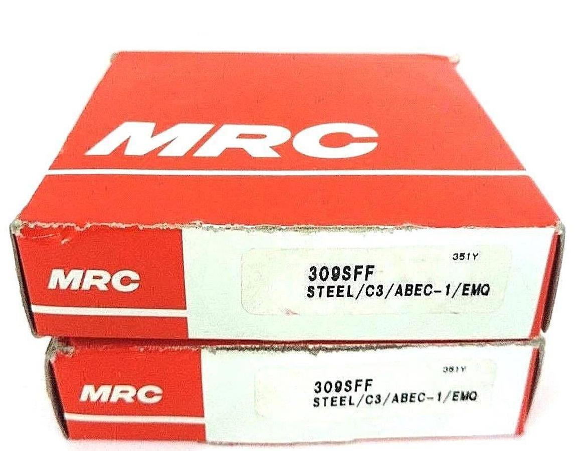 Used LOT OF 2 NIB MRC 309SFF BEARINGS RADIAL/DEEP GROOVE 45X100X25MM