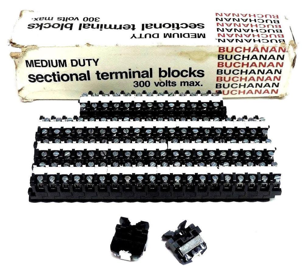 Used LOT OF 75 NIB BUCHANAN MEDIUM DUTY 300V TERMINAL BLOCKS