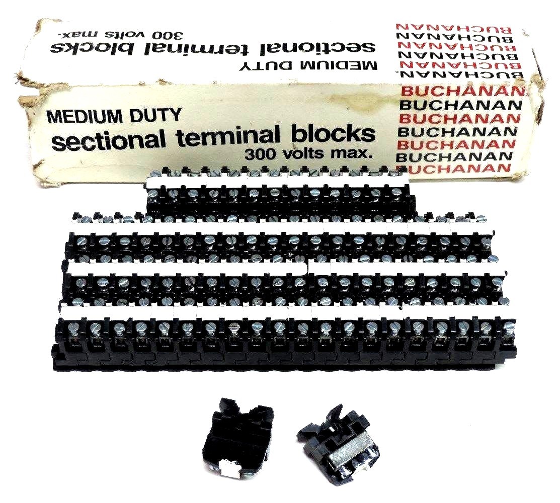 Used LOT OF 75 NIB BUCHANAN MEDIUM DUTY 300V TERMINAL BLOCKS