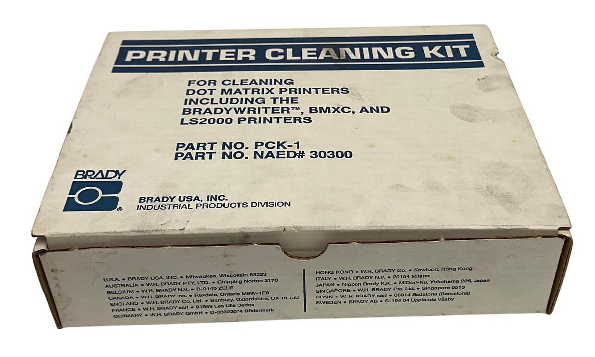 Used BRADY PCK-1 / NAED# 30300 OEM PRINTER CLEANING KIT FOR DOT MATRIX PRINTERS NSMP