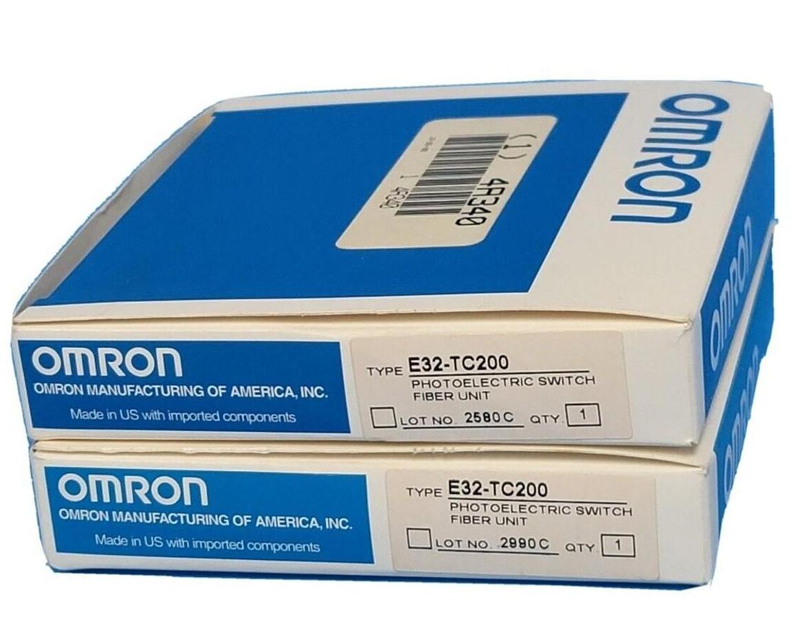 Used LOT OF 2 NIB OMRON E32-TC200 PHOTOELECTRIC SWITCHES E32TC200 2M