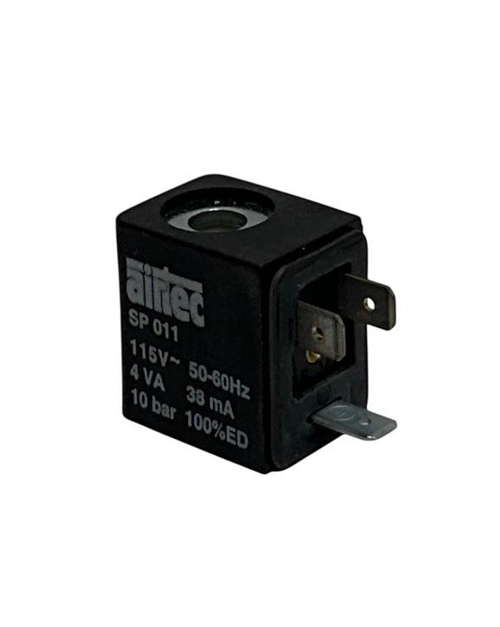 Used AIRTEC SP 011 / SP011 OEM SOLENOID COIL 115V 50-60Hz 4VA 38mA 10bar 100%ED NSNP