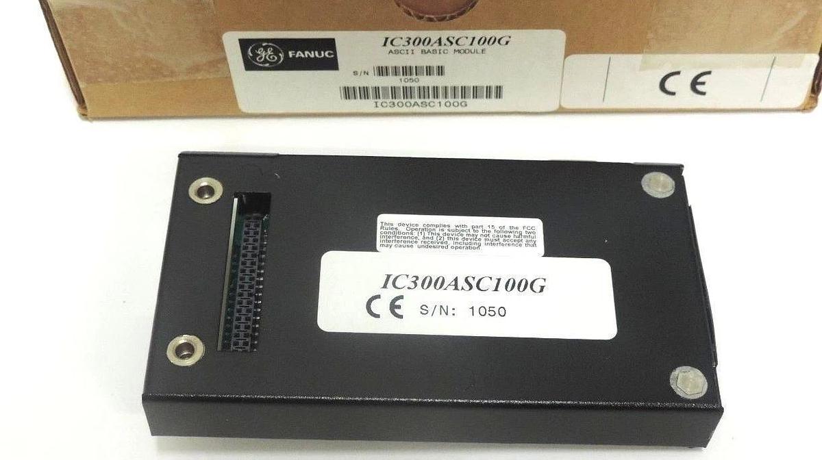 Used NIB GE FANUC IC300ASC100G ASCII BASIC MODULE, THREE PORTS IC300ASC100