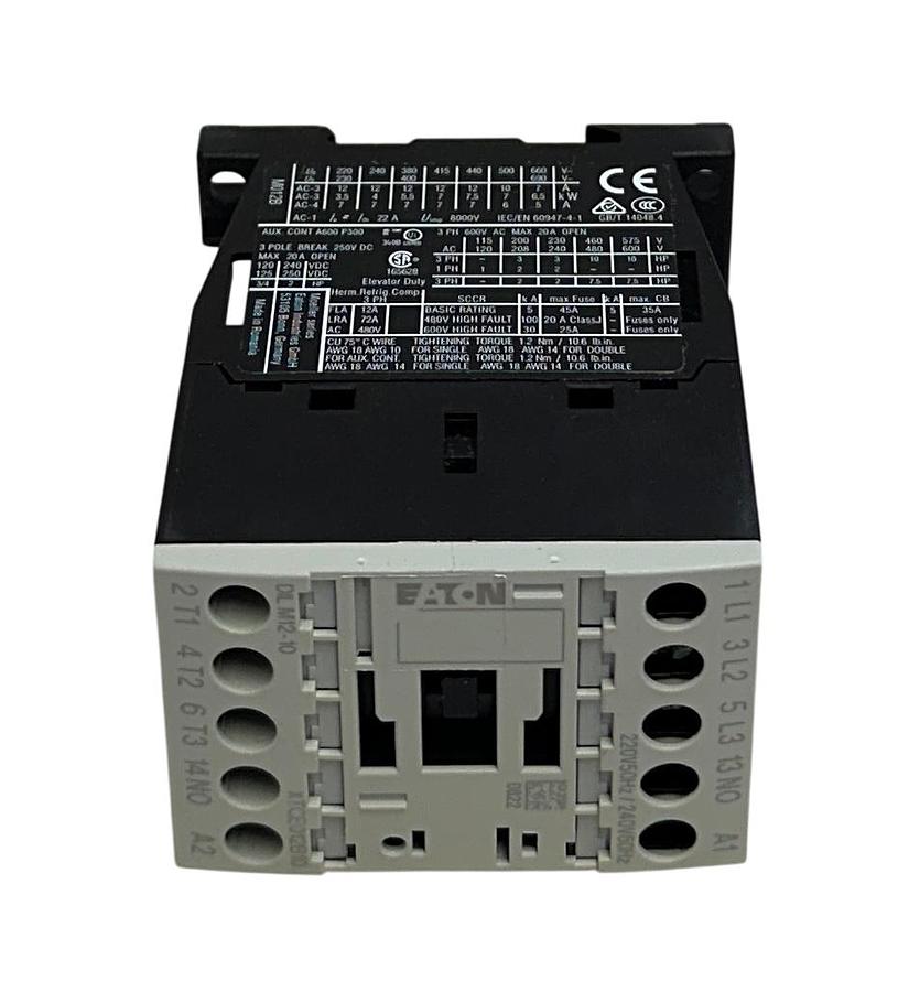 Used EATON XTCE012B10B-GR1 / DIL M12-10 / XTCE012B10B CONTACTOR 3-3016-046A 3P NSMP